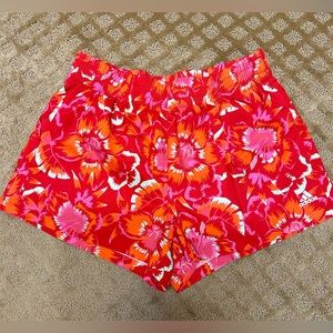 Adidas floral shorts.